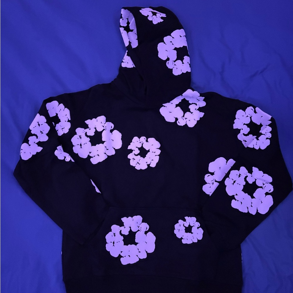AUTHENTICATED DENIM TEARS HOODIE BLACK